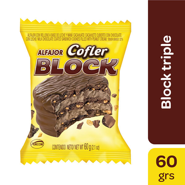 Cofler Block Alfajor Triple 60g