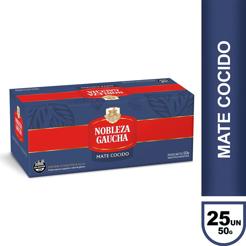 Mate Cocido Nobleza Gaucha en saquitos x 25 uds