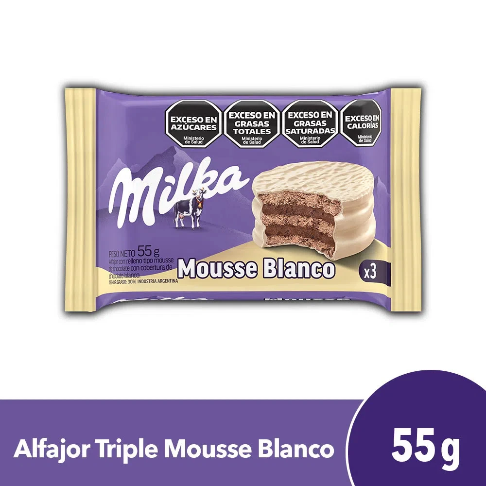 Milka Alfajor Mousse Blanco