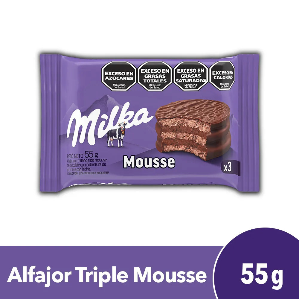 Milka Alfajor Mousse Negro