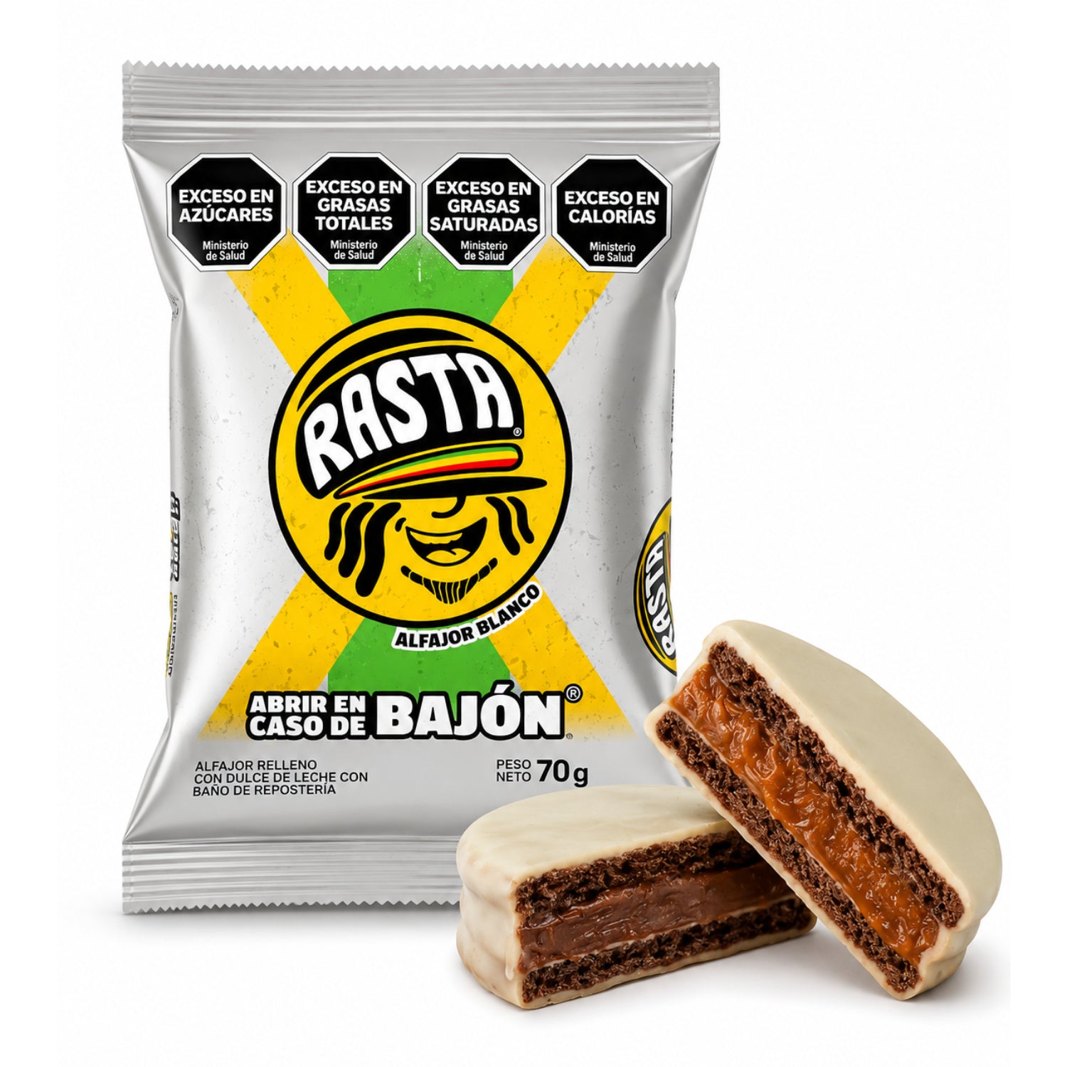 Rasta Alfajor Chocolate Blanco 70g